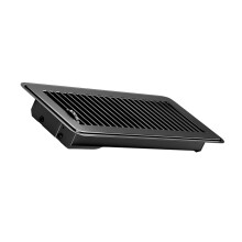 Strong Powder Coated Metal Air Vent Cover 4X12in-No. 6 black