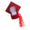 Elegante Ringbox mit Abschlussmotiv und geräumigem-Rot 1
