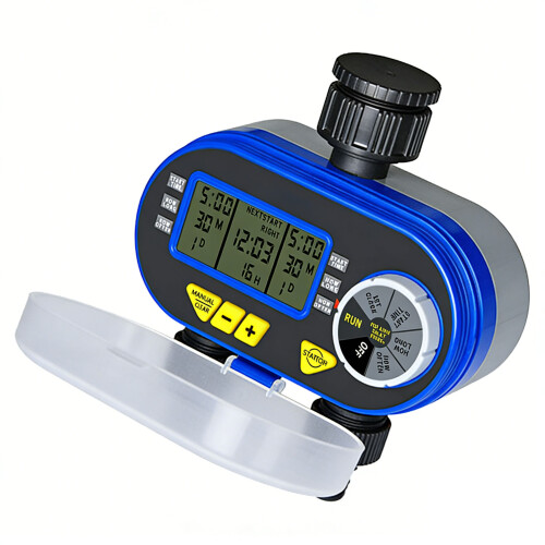 Reliable Automatic Garden Device With Two Outputs And-Blue