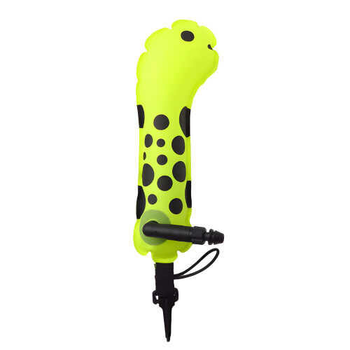 Inflatable Diving Buoy Dives Surfaces Marker-Fluorescent Yellow