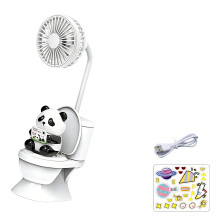 Draagbare USB oplaadbare bureauventilator met verstelbare-panda