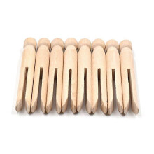 Mollette da bucato in legno, stile old school, confezione da 50 mollette rotonde