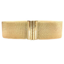 Corsetto dorato, corsetto largo, cintura in vita, corsetto decorativo, cintura elastica, corsetto largo scintillante per donna, oro