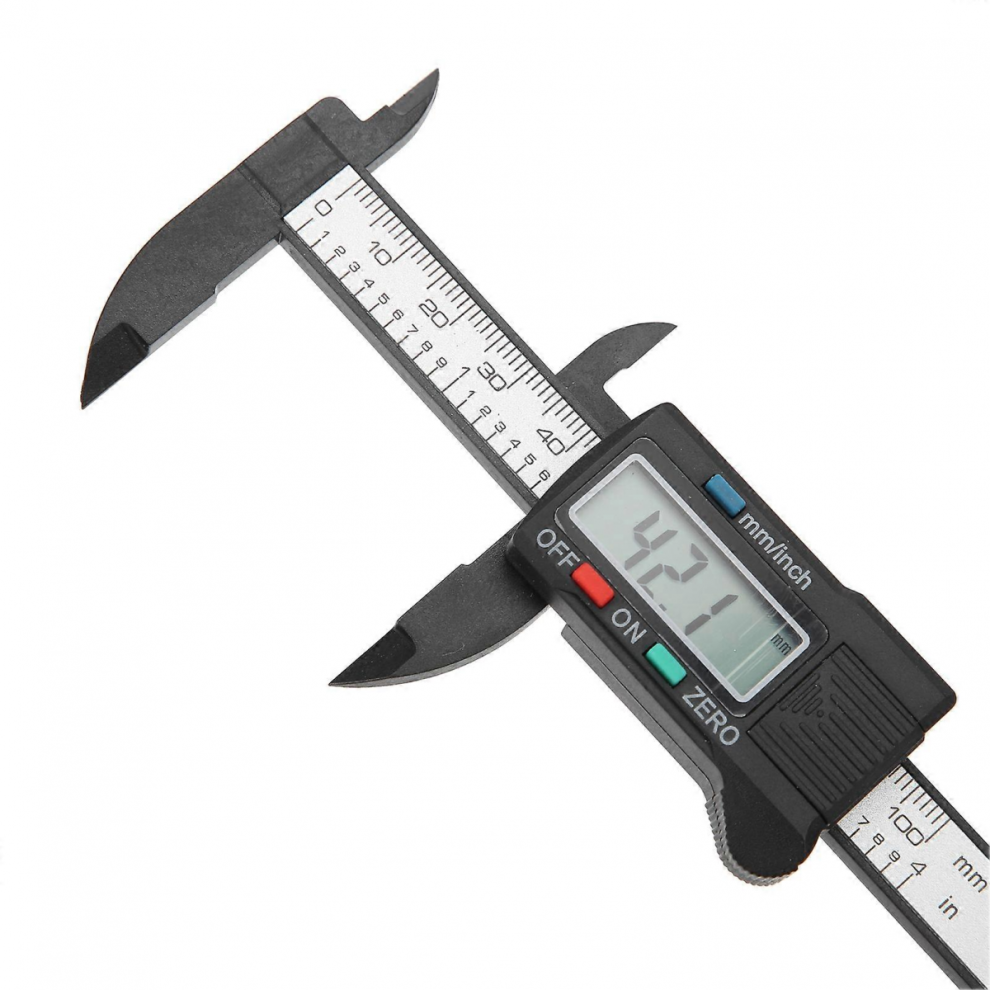 Digital Lcd Display Caliper High Accuracy Plastic Carbon Fiber Vernier Scale 0-100Mm 6083684913389