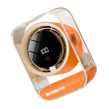 Wiederaufladbarer Desktop-Lüfter mit Turbokühlung und 100-Orange