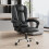 (Black) Ergonomic Office Chair Reclining PU Leather 1