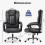 (Black) Ergonomic Office Chair Reclining PU Leather 3