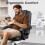 (Black) Ergonomic Office Chair Reclining PU Leather 4