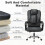 (Black) Ergonomic Office Chair Reclining PU Leather 5