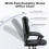 (Black) Ergonomic Office Chair Reclining PU Leather 7