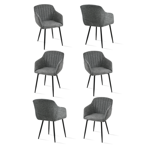 (Slate Grey, Set of 6) GOEURVANT Dining Chairs 1