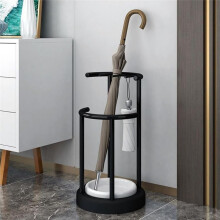Suporte Circular para Guarda-Chuva DoméStico com Bandeja Coletora RemovíVel para Guarda-Chuvas Organizador Decorativo de Rack de Entrada Branco