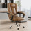 (Brown) Ergonomic Office Chair Reclining PU Leather 1
