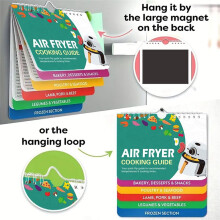 3 Set Air Fryer Cheat Sheet Magnets Cooking Guide Booklet, Cooking Times Chart, Cheat Sheet Magnets Booklet