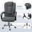 (Grey) Ergonomic Office Chair Reclining PU Leather 4