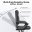 (Grey) Ergonomic Office Chair Reclining PU Leather 5