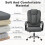 (Grey) Ergonomic Office Chair Reclining PU Leather 8