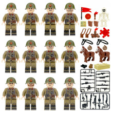 12 PCS Soviet Red Army Expeditionary Force Building Blocks & Bricks Gifts for Military Enthusiasts