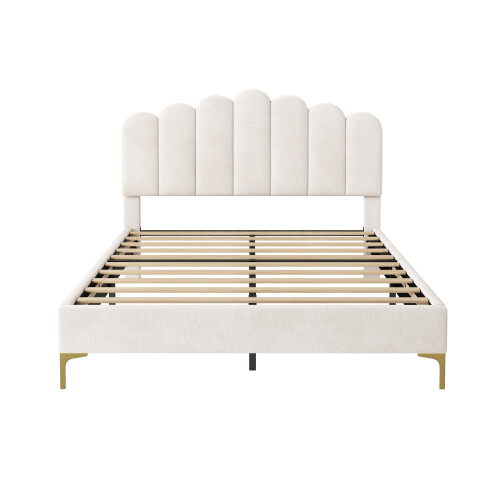 4ft6 Double Premium Velvet Upholstered Bed Frame