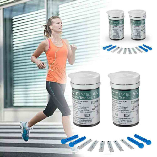 50x tiras de teste de glicose no sangue Exactive EQ sem código + 50x diariamente