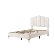3ft Single Premium Velvet Upholstered Bed Frame