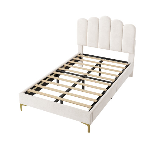3ft Single Premium Velvet Upholstered Bed Frame 2