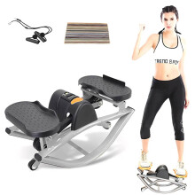 Rock Stepper U-Shaped Rock Stepper Machine W/ LCD Monitor & Resistance Bands for Home & Office