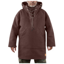 Men's Hoodie Vintage Streetwear Style Breathable Cotton Pullover Long Sleeve Regular Fit XL Coffee
