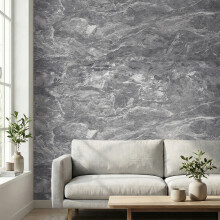 5M Dark Grey Marble PVC Wallpaper Floor Sticker