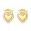 (Gold A) Heart-Shaped Zircon Stud Earrings 2