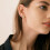 (Gold A) Heart-Shaped Zircon Stud Earrings 3