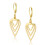 (Silver) Elegant 3-Layer Hollow Heart Drop Earrings 4