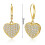 (Gold) Heart-Shaped Zirconia Stud Earrings 3