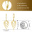 (Silver) Elegant 3-Layer Hollow Heart Drop Earrings 5