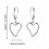 (Silver) Orecchini pendenti a forma di cuore vuoto - Stile semplice e versatile, perfetti per una ragazza 3