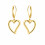 (Silver) Orecchini pendenti a forma di cuore vuoto - Stile semplice e versatile, perfetti per una ragazza 5