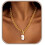 (C) Collana versatile da donna con ciondolo a croce e blocco 5