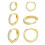 (Gold) Zircon Circle Stud Earrings Set for Women 2