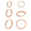 (Gold) Zircon Circle Stud Earrings Set for Women 4