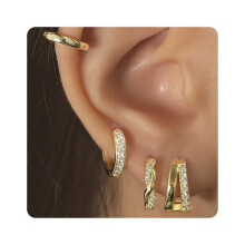 (B) Women's Hemp Rope Hoop Earrings