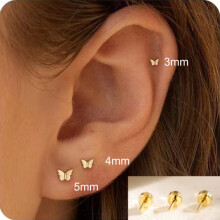 (K) Mini Starfish Butterfly Stud Earrings, Niche Women's Accessories