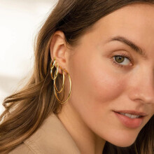 (Gold) Chic Large Hoop Earrings Set for Women