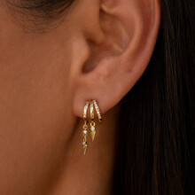 (A) Luxury Chain Tassel Hoop Earrings for Women
