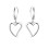 (Silver) Orecchini pendenti a forma di cuore vuoto - Stile semplice e versatile, perfetti per una ragazza 1