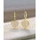 (Gold) Heart-Shaped Zirconia Stud Earrings 1