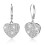 (Silver) Heart-Shaped Zirconia Stud Earrings 1
