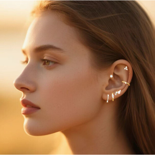 (C) Simple Exquisite Stud Earrings Set