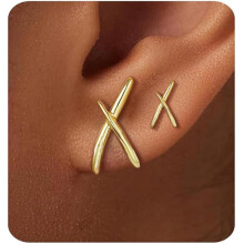 (C) Copper Plated Stud Earrings