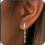 (Silver e1540) Sparkling Zirconia Leaf Studs & Tassel Drop Earrings 1