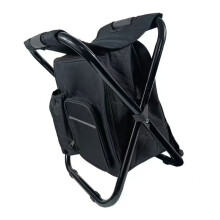 Pliable Outdoor Ice Holder Seat Strong Fabric Build Ideal-Black